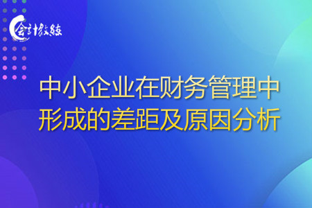 中小企业在财务管理中形成的差距及原因分析