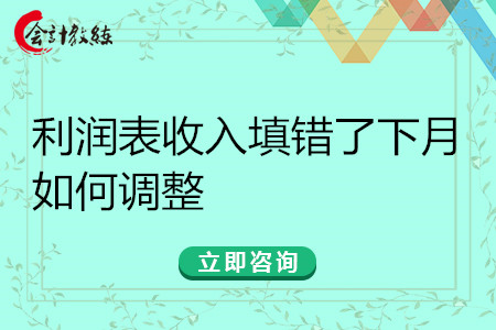 利潤表收入填錯了下月如何調(diào)整