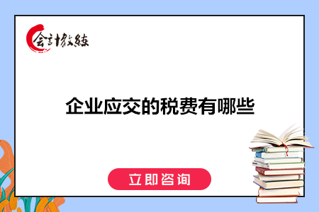 企業(yè)應(yīng)交的稅費有哪些