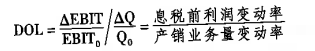 經(jīng)營(yíng)杠桿系數(shù)