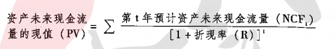 資產(chǎn)未來(lái)現(xiàn)金流量的現(xiàn)值