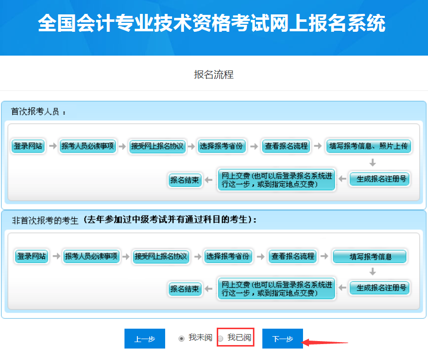 2020中級會計職稱報名流程