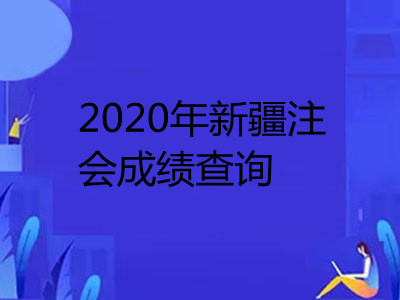 2020年新疆注册会计师成绩查询时间及入口