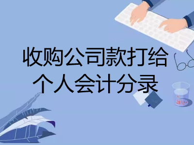 收购公司款打给个人会计分录怎么写