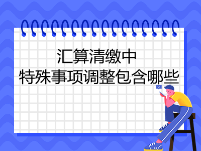 汇算清缴中，特殊事项调整包含哪些