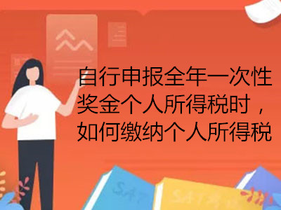 自行申報全年一次性獎金個人所得稅時，如何繳納個人所得稅