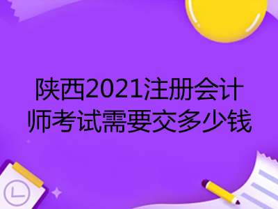 陕西2021注册会计师考试需要交多少钱