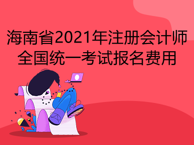 海南省2021年注册会计师全国统一考试报名费用