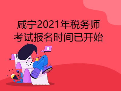 咸宁2021年税务师考试报名时间已开始