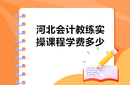 河北会计教练实操课程学费多少