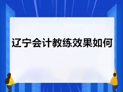 辽宁会计教练效果如何