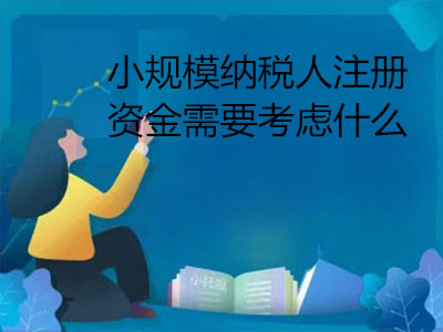 小規(guī)模納稅人注冊資金需要考慮什么