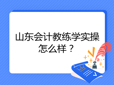 山东会计教练学实操怎么样