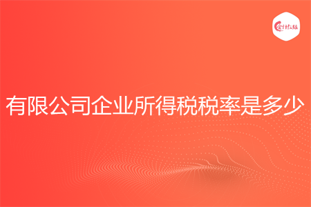 有限公司企業(yè)所得稅稅率是多少