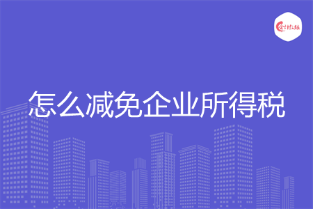 怎么減免企業(yè)所得稅