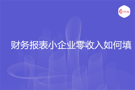 财务报表小企业零收入如何填