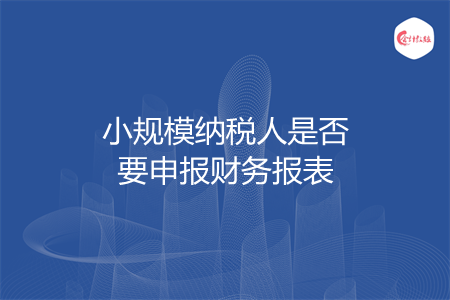 小规模纳税人是否要申报财务报表