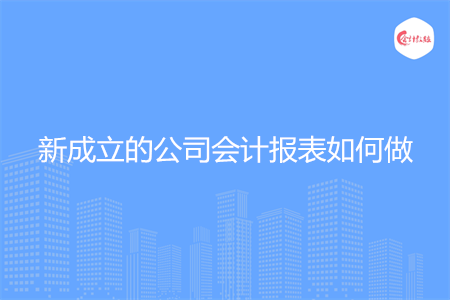 新成立的公司會計報表如何做