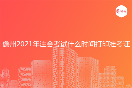 儋州2021年注会考试什么时间打印准考证