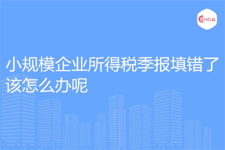 小規(guī)模企業(yè)所得稅季報填錯了該怎么辦呢