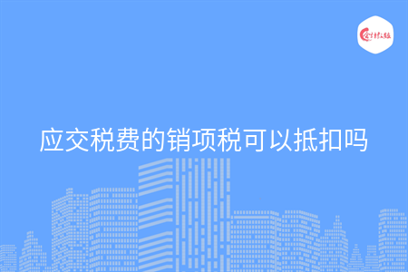 应交税费的销项税可以抵扣吗