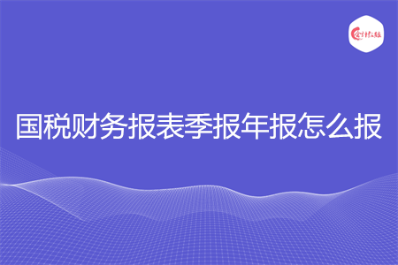 國稅財務(wù)報表季報年報怎么報