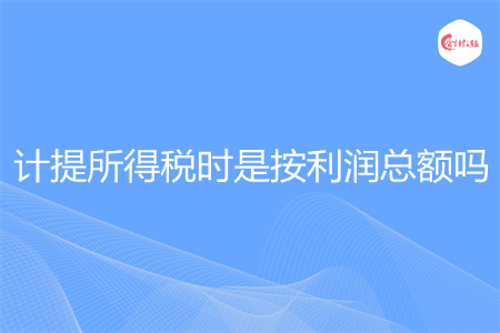 計提所得稅時是按利潤總額嗎