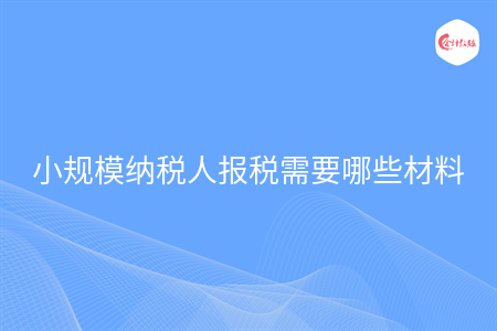 小規(guī)模納稅人報稅需要哪些材料