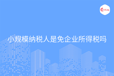 小规模纳税人是免企业所得税吗