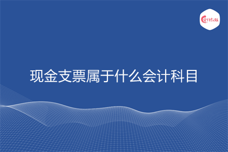 現(xiàn)金支票屬于什么會計科目