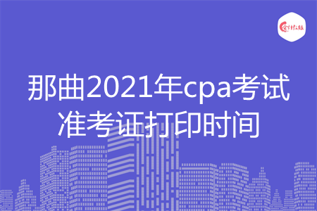 那曲2021年cpa考试准考证打印时间