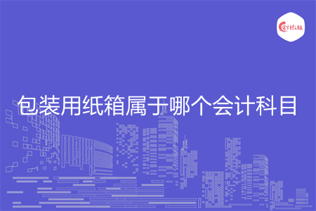 包装用纸箱属于哪个会计科目