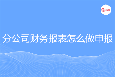 分公司財務報表怎么做申報