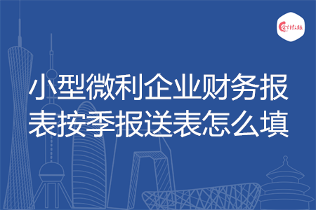 小型微利企業(yè)財務(wù)報表按季報送表怎么填