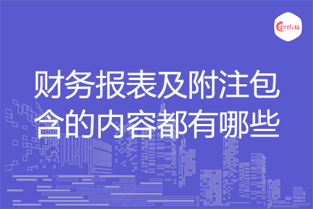 財務(wù)報表及附注包含的內(nèi)容都有哪些