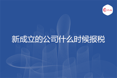 新成立的公司什么时候报税