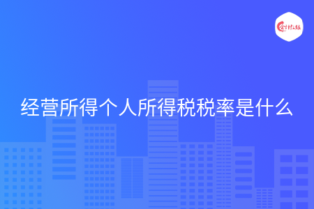 经营所得个人所得税税率是什么
