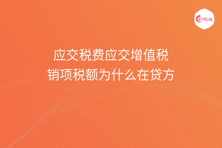 应交税费应交增值税销项税额为什么在贷方