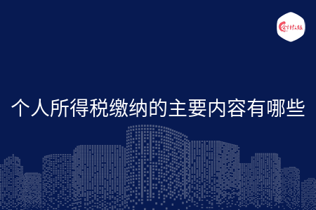 个人所得税缴纳的主要内容有哪些