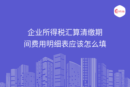 企业所得税汇算清缴期间费用明细表应该怎么填