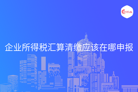 企业所得税汇算清缴应该在哪申报