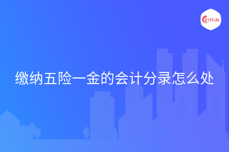 缴纳五险一金的会计分录怎么处