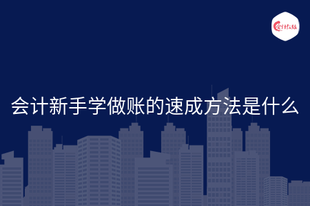 会计新手学做账的速成方法是什么