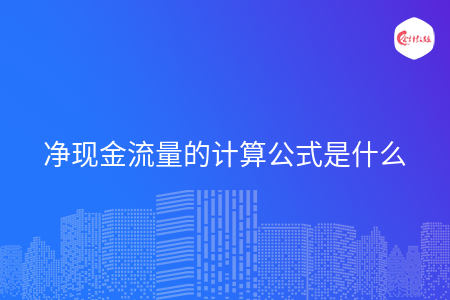 净现金流量的计算公式是什么