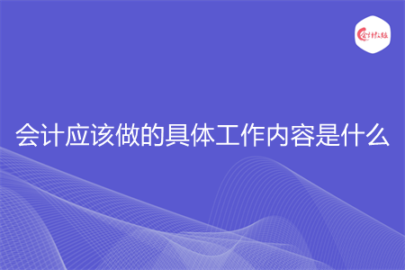 会计应该做的具体工作内容是什么