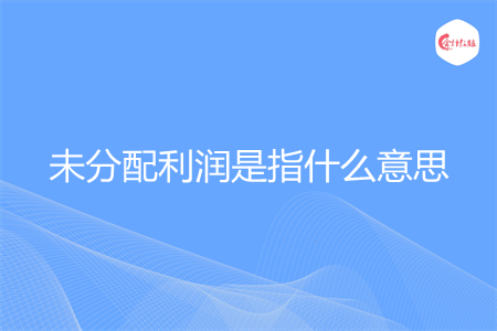 未分配利润是指什么意思