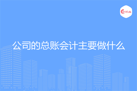 公司的总账会计主要做什么