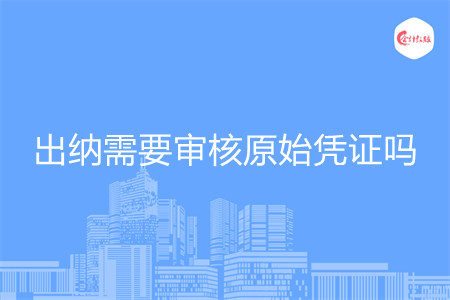出纳需要审核原始凭证吗