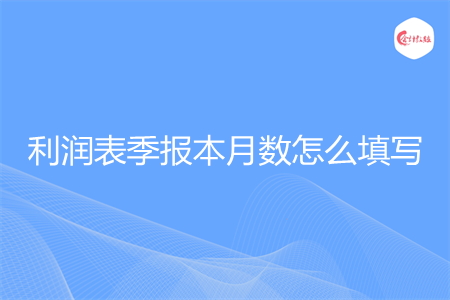 利润表季报本月数怎么填写