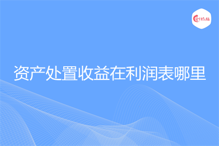 资产处置收益在利润表哪里